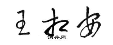駱恆光王相安草書個性簽名怎么寫