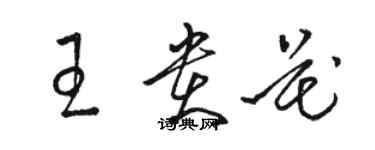 駱恆光王貴花草書個性簽名怎么寫