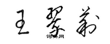 駱恆光王翠莉草書個性簽名怎么寫