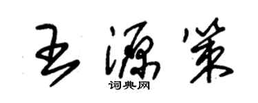 朱錫榮王源策草書個性簽名怎么寫