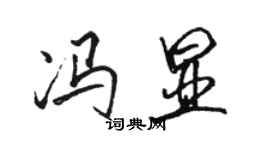 駱恆光馮顯行書個性簽名怎么寫