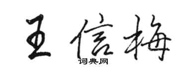 駱恆光王信梅行書個性簽名怎么寫