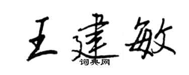 王正良王建敏行書個性簽名怎么寫