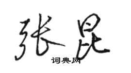 駱恆光張昆行書個性簽名怎么寫