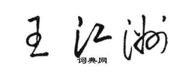 駱恆光王江洲草書個性簽名怎么寫