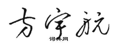 駱恆光方宇航草書個性簽名怎么寫