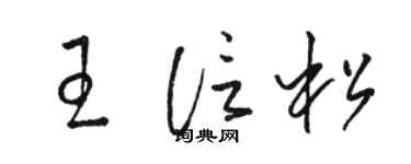 駱恆光王信松草書個性簽名怎么寫