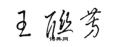 駱恆光王聯芳草書個性簽名怎么寫