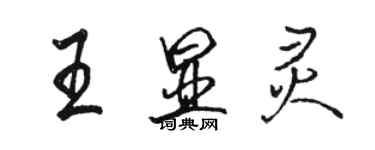 駱恆光王顯靈行書個性簽名怎么寫