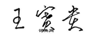 駱恆光王賽貴草書個性簽名怎么寫