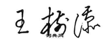 駱恆光王樹添草書個性簽名怎么寫