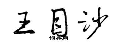 曾慶福王目沙行書個性簽名怎么寫