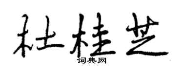 曾慶福杜桂芝行書個性簽名怎么寫