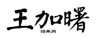 翁闓運王加曙楷書個性簽名怎么寫