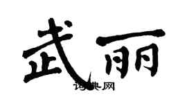 翁闓運武麗楷書個性簽名怎么寫