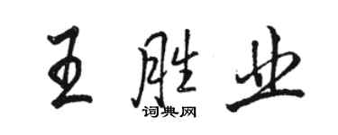 駱恆光王勝業行書個性簽名怎么寫