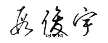 駱恆光段俊宇草書個性簽名怎么寫