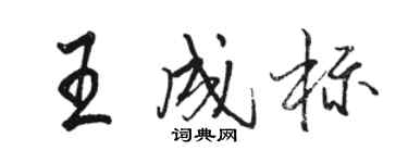 駱恆光王成標行書個性簽名怎么寫