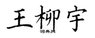 丁謙王柳宇楷書個性簽名怎么寫