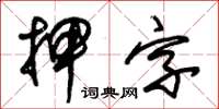 朱錫榮押字草書怎么寫