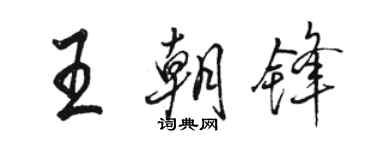 駱恆光王朝鋒行書個性簽名怎么寫