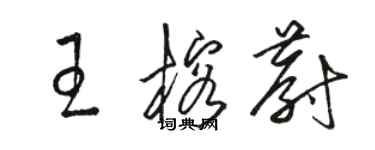 駱恆光王榕蔚草書個性簽名怎么寫