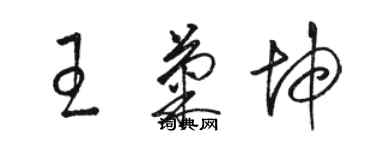 駱恆光王菊坤草書個性簽名怎么寫