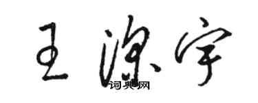 駱恆光王深宇草書個性簽名怎么寫