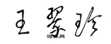 駱恆光王翠珍草書個性簽名怎么寫