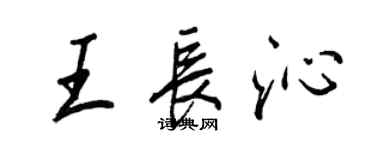 王正良王長沁行書個性簽名怎么寫