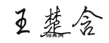 駱恆光王楚含行書個性簽名怎么寫
