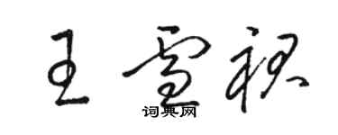 駱恆光王雪裙草書個性簽名怎么寫