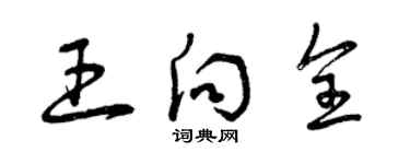 曾慶福王向全草書個性簽名怎么寫