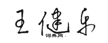 駱恆光王健樂草書個性簽名怎么寫