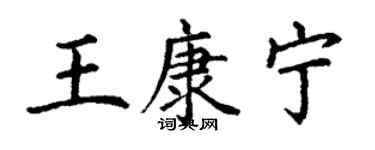 丁謙王康寧楷書個性簽名怎么寫
