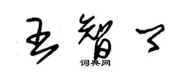 朱錫榮王智卿草書個性簽名怎么寫