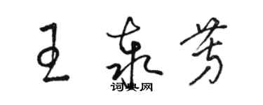 駱恆光王泰芳草書個性簽名怎么寫