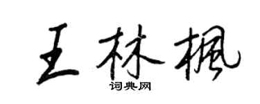 王正良王林楓行書個性簽名怎么寫