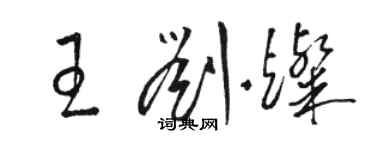 駱恆光王劉燦草書個性簽名怎么寫