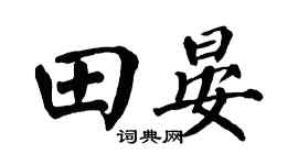 翁闓運田晏楷書個性簽名怎么寫