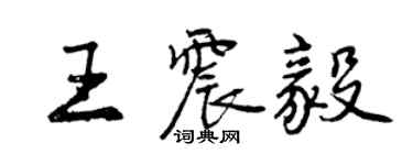 曾慶福王震毅行書個性簽名怎么寫