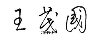 駱恆光王茂國草書個性簽名怎么寫