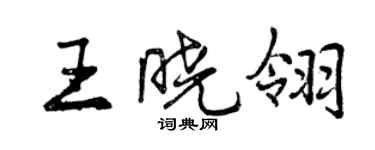 曾慶福王曉翎行書個性簽名怎么寫