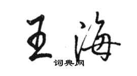 駱恆光王海行書個性簽名怎么寫