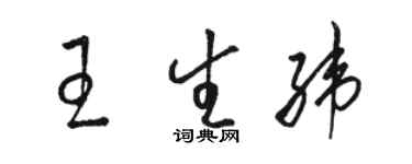 駱恆光王生緯草書個性簽名怎么寫