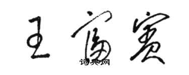 駱恆光王富賓草書個性簽名怎么寫