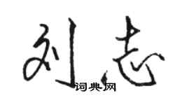 駱恆光劉志行書個性簽名怎么寫