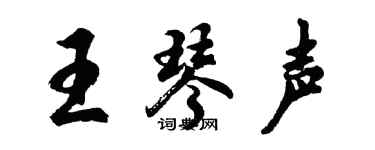 胡問遂王琴聲行書個性簽名怎么寫