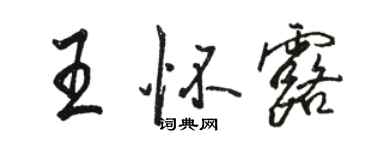 駱恆光王懷露行書個性簽名怎么寫