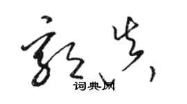 駱恆光郭真草書個性簽名怎么寫